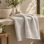 White Line Cotton Bath Towel