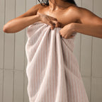 Rose Stripe Cotton Bath Towel