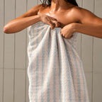 Blush Grid Cotton Bath Towel