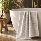 Stone Check Cotton Bath Towel