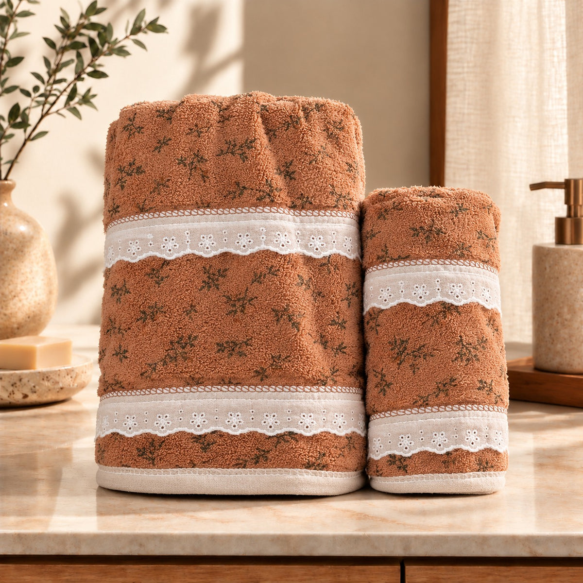 Amber Blossom Towel Set